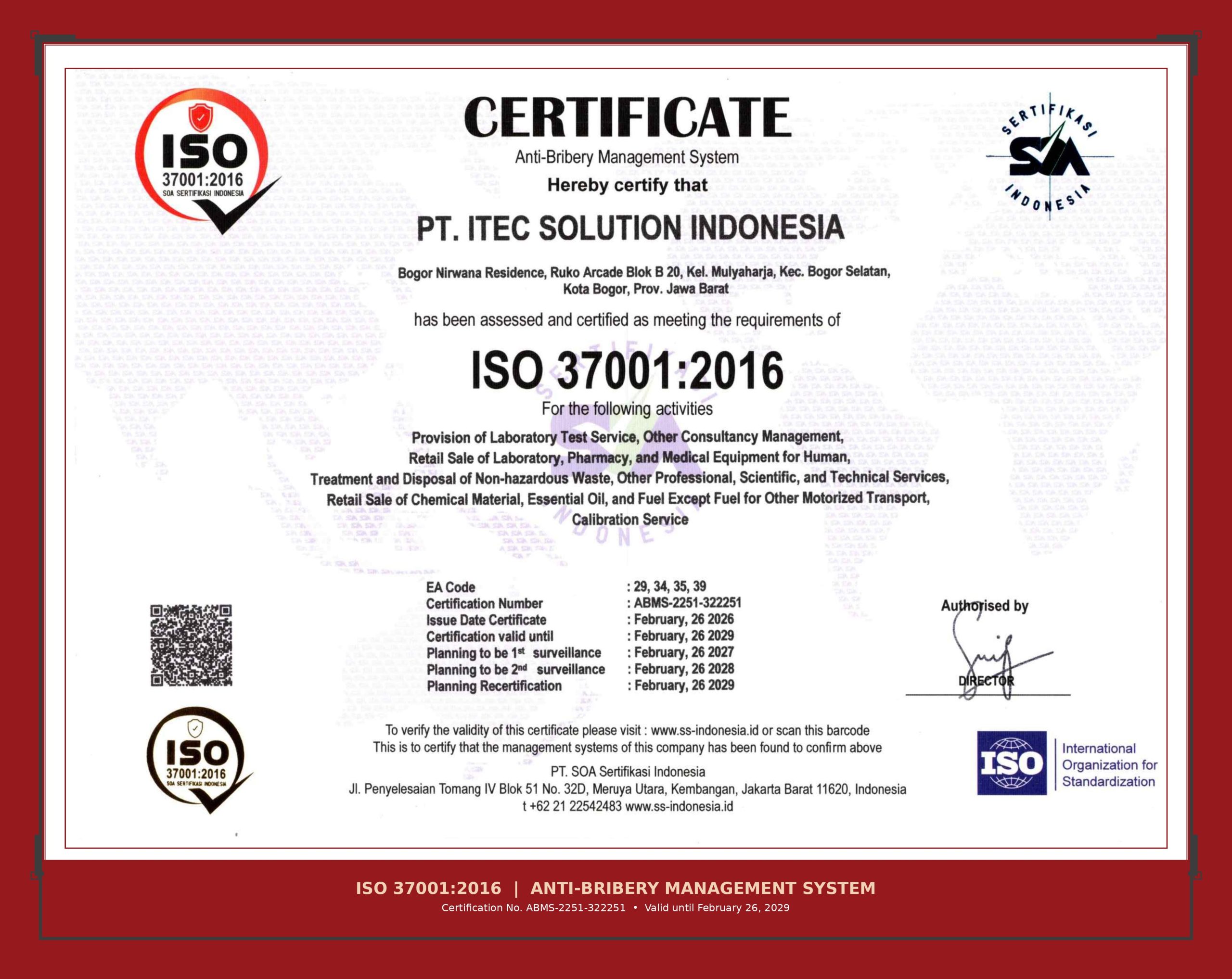 ISO_37001_Certificate_Framed